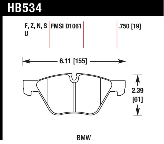 HAWK HPS Brake Pad Sets