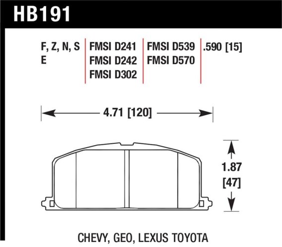 HAWK HP+ Brake Pad Sets