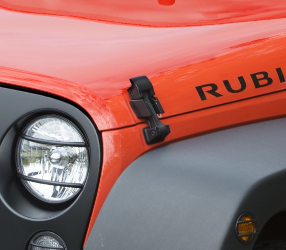 Jeep JK Replacement Hood Catch Rubbers Pair 07-18 Wrangler JK Textured Black Kentrol
