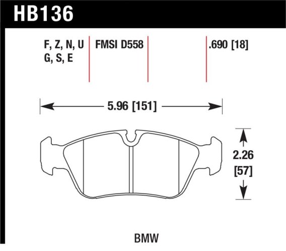 HAWK Blue 9012 Brake Pad Sets
