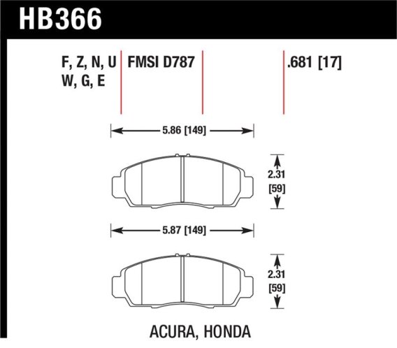 HAWK DTC-60 Brake Pad Sets