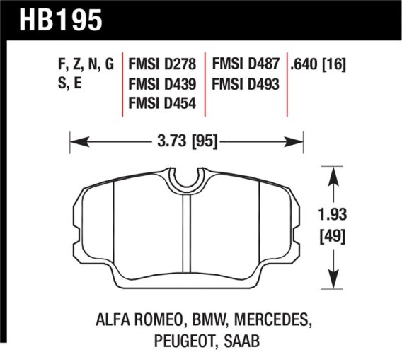 HAWK HT-10 Brake Pad Sets