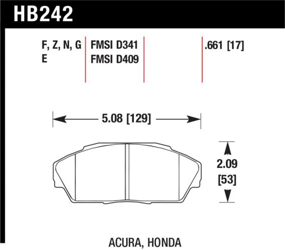 HAWK HP+ Brake Pad Sets