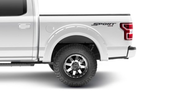 Bushwacker 20945-12 Pocket/Rivet Style Color Matched Oxford White 4-Piece Fender Flare Set for 20...