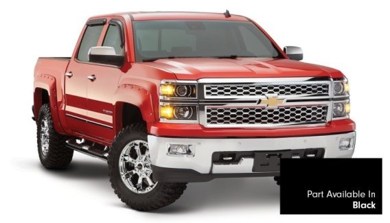 Bushwacker 40959-34 Pocket/Rivet Style Color Matched Black 4-Piece Fender Flare Set for 2016-2018...