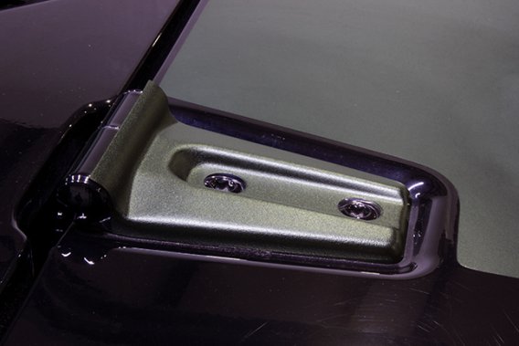 Jeep JK Hood Hinge Overlays Pair 07-18 Wrangler JK Textured Black Kentrol