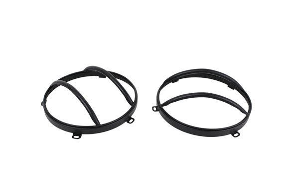 Jeep JK Euro Headlight Guards Pair 07-18 Wrangler JK Textured Black Kentrol