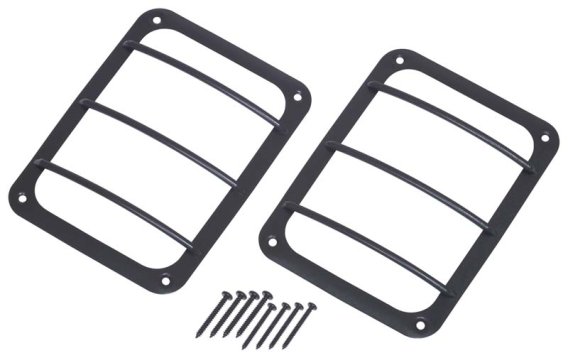 Jeep JK Taillight Guard Pair 07-18 Wrangler JK Textured Black Kentrol