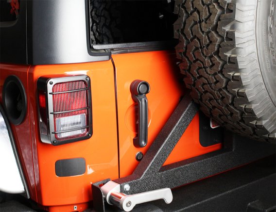 Jeep JK Taillight Guard Pair 07-18 Wrangler JK Textured Black Kentrol