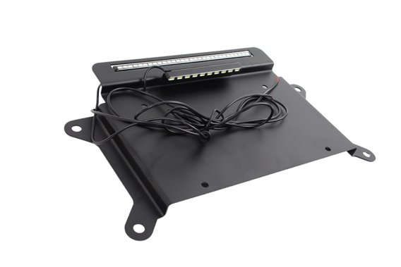 Jeep JK BackSide License Plate Mount with LED's 07-18 Wrangler JK Textured Black Kentrol