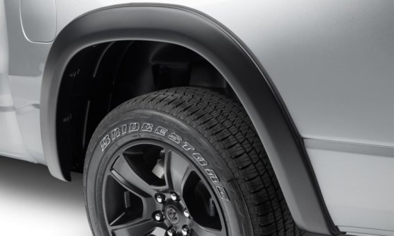 Bushwacker 50928-02 Black OE-Style Smooth Finish 4-Piece Fender Flare Set for 2019-2022 Ram 1500;...