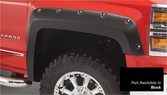 Bushwacker 40959-34 Pocket/Rivet Style Color Matched Black 4-Piece Fender Flare Set for 2016-2018...
