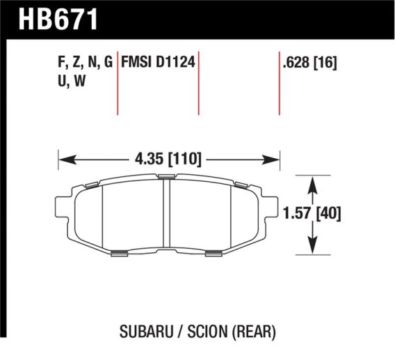 HAWK DTC-70 Brake Pad Sets