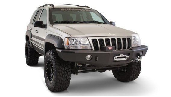 Bushwacker 10926-07 Black Jeep Cutout Style Textured Finish 4-Piece Fender Flare Set for 1999-200...