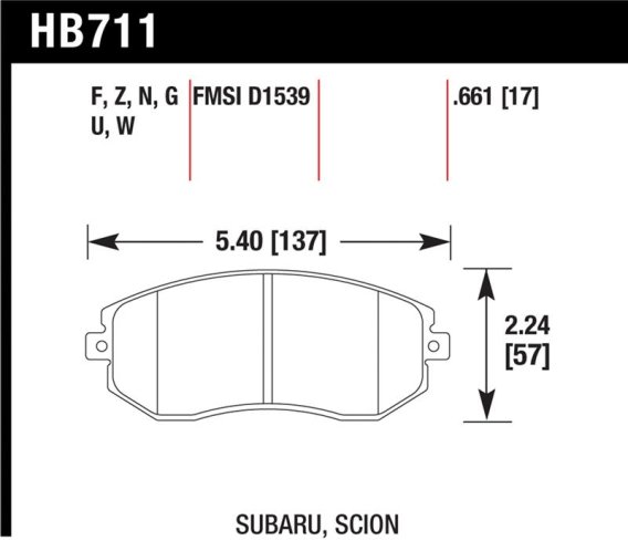 HAWK HP+ Brake Pad Sets