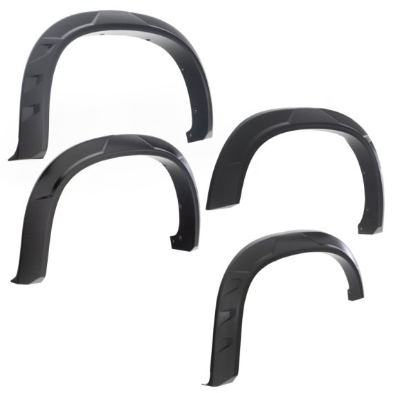 Bushwacker 40984-02 DRT Style Fender Flares; Front and Rear for 2019-2021 Chevrolet Silverado 150...