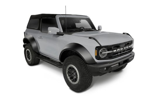 Bushwacker 20966-02 Black Extend-A-Fender Style Smooth Finish 4-Piece Fender Flare Set for 2021-2...