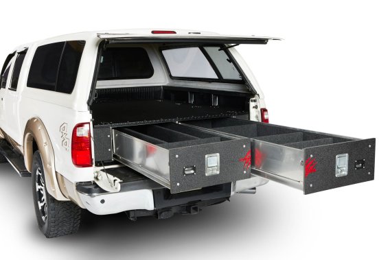 Cargo Locker Base 9 Inch Dual Drawer System 01-Pres Ford F150 5.5 Ft Dodge Ram 1500 Crew Cab 5.7 ...