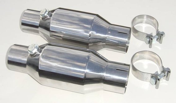 Universal High Flow 2.5 Inch Mini Catalytic Converters Ceramic Substrate Pypes Performance Exhaus...
