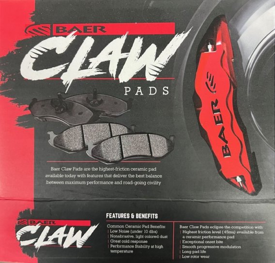 Claw Brake Pads Front 03-08 Chrysler Town And Country Voyager 01-07 Dodge Caravan Grand Caravan 0...
