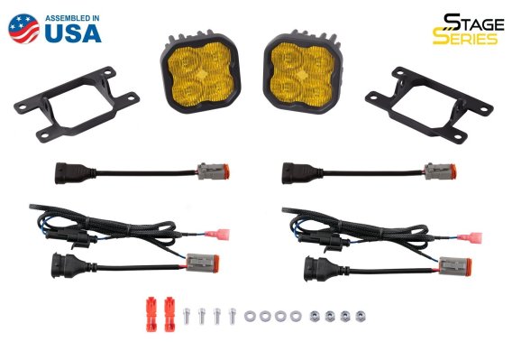 SS3 LED Fog Light Kit for 2010-2018 Ford Transit Connect White SAE Fog Sport w/ Backlight Diode D...