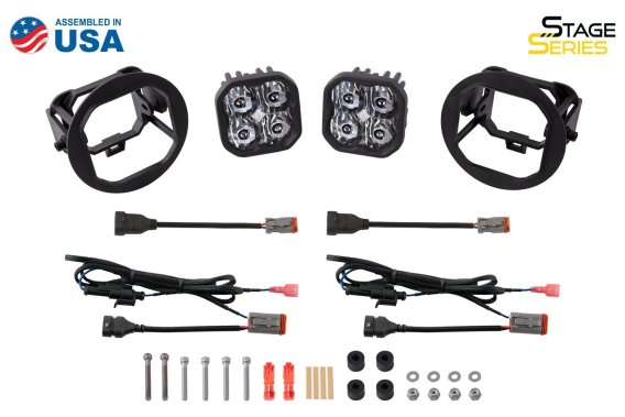SS3 LED Fog Light Kit for 2008-2010 Dodge Viper Yellow SAE Fog Pro w/ Backlight Diode Dynamics