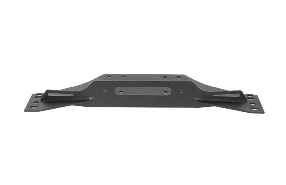 Jeep TJ Winch Plate Steel 97-06 Wrangler TJ Black Textured Powdercoat Piranha Series Fishbone Off...