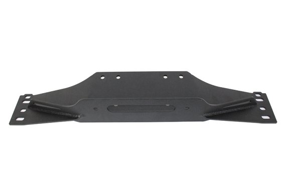 Jeep TJ Winch Plate Steel 97-06 Wrangler TJ Black Textured Powdercoat Piranha Series Fishbone Off...
