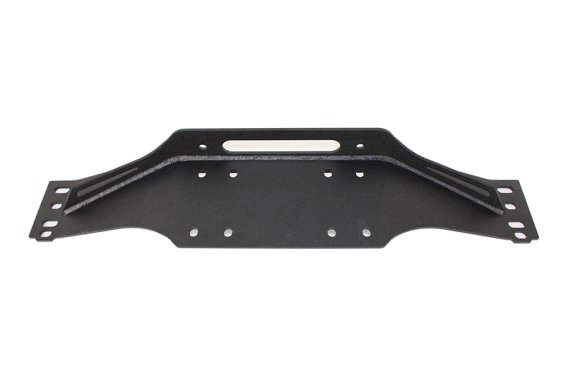 Jeep TJ Winch Plate Steel 97-06 Wrangler TJ Black Textured Powdercoat Piranha Series Fishbone Off...