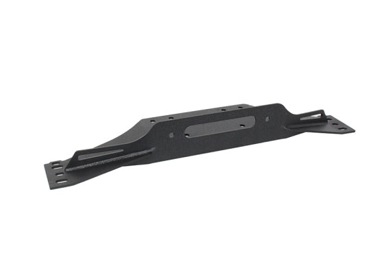 Jeep TJ Winch Plate Steel 97-06 Wrangler TJ Black Textured Powdercoat Piranha Series Fishbone Off...