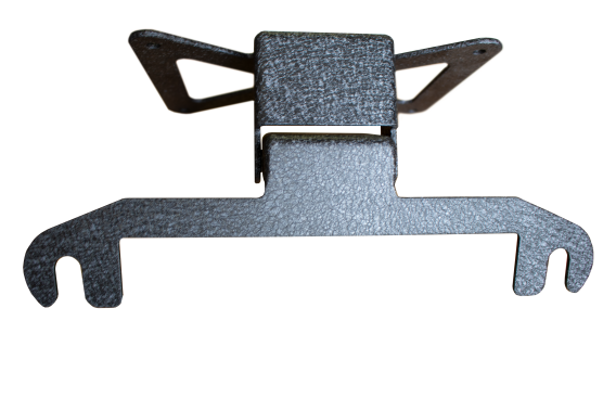 Jeep JL Hawse Fairlead License Plate Mount For 18-Pres Wrangler JL Black Aluminum Fishbone Offroa...