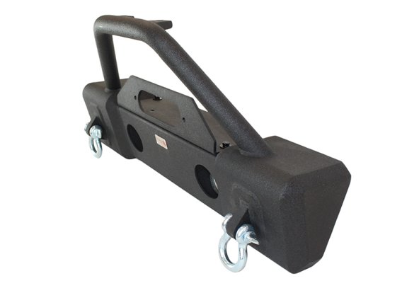 Jeep JK Stubby Bumper W/Tube Guard 07-18 Wranger JK Black Texured Powercoated Fishbone Offroad