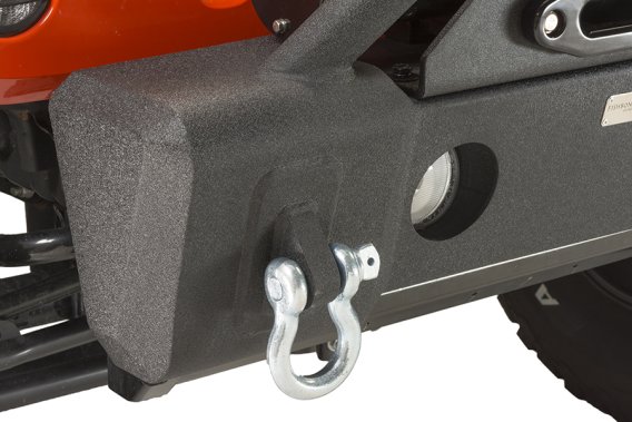 Jeep JK Stubby Bumper W/Tube Guard 07-18 Wranger JK Black Texured Powercoated Fishbone Offroad