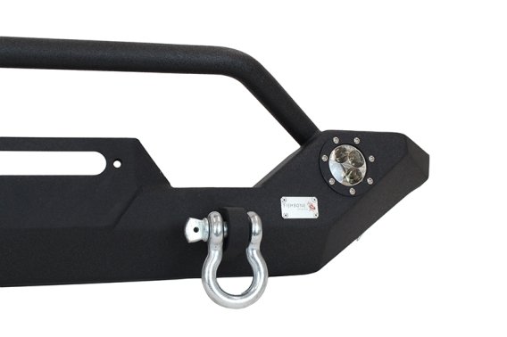 Jeep TJ/YJ Front Bumper W/LED's 87-06 Wrangler TJ/YJ Steel Black Textured Powercoat Fishbone Offr...