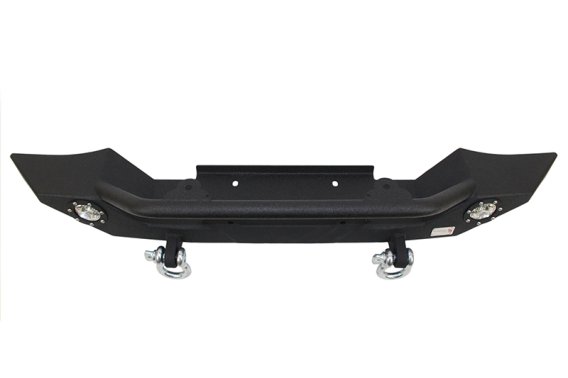 Jeep TJ/YJ Front Bumper W/LED's 87-06 Wrangler TJ/YJ Steel Black Textured Powercoat Fishbone Offr...