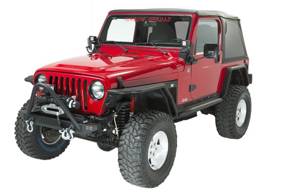 Jeep TJ Front Bumper W/Stinger 97-06 Wrangler TJ Rubicon and Unlimited Steel Black Textured Powde...