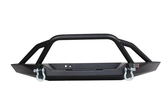 Cherokee XJ Front Winch Bumper W/Grille Guard Bullhead Steel Black Textured Powdercoat Fishbone O...