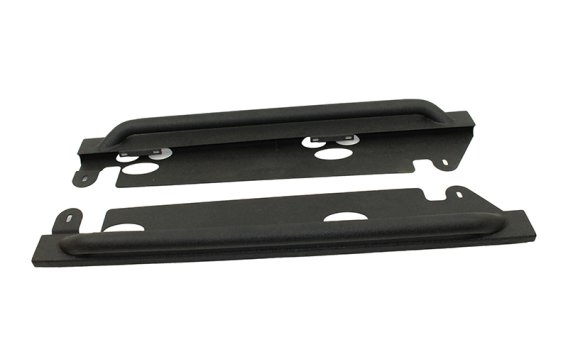 Jeep JK Rock Slider 07-18 Wrangler JK 2 Door Rubicon Steel Black Textured Powdercoat Fishbone Off...