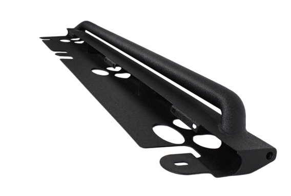 Jeep JK Rock Slider 07-18 Wrangler JK 4 Door Rubicon Steel Black Textured Powdercoat Fishbone Off...