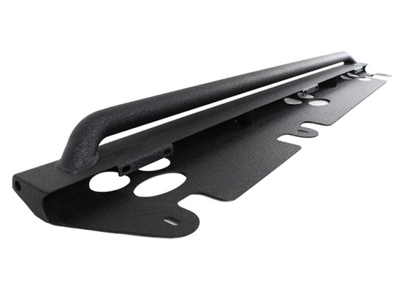 Jeep JK Rock Slider 07-18 Wrangler JK 4 Door Rubicon Steel Black Textured Powdercoat Fishbone Off...