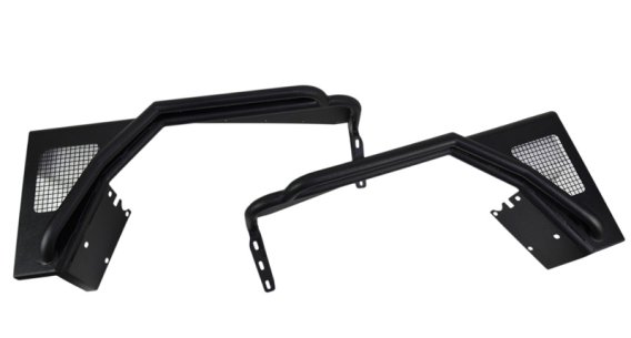 Jeep TJ Tube Fender Set Of 4 Front and Rear 97-06 Wrangler TJ Steel Black Textured Powdercoat Fis...