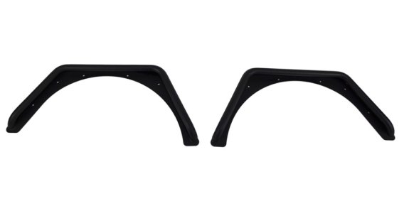 Jeep TJ Tube Fender Set Of 4 Front and Rear 97-06 Wrangler TJ Steel Black Textured Powdercoat Fis...