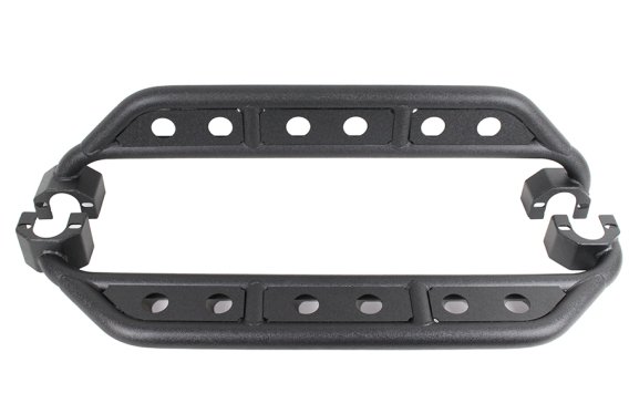 Jeep Wrangler Side Steps 07-18 Wrangler JK 4 Door Steel Black Textured Powdercoat Fishbone Offroa...