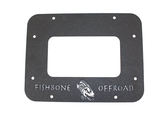 Jeep JK Tailgate Plate 07-18 Wrangler JK Aluminum Black Textured Powercoat Fishbone Offroad