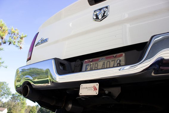 Hitch Cover For 2 Inch Hitch Black Powdercoated Steel Fishbone Offroad