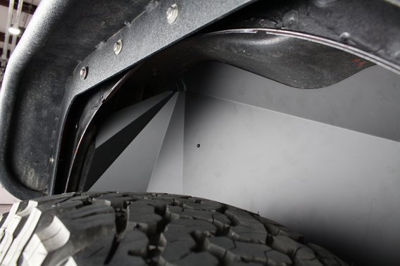 Jeep JK Inner Fenders 07-18 Wrangler JK Front/Rear Set Of 4 Aluminum Black Powdercoat Fishbone Of...