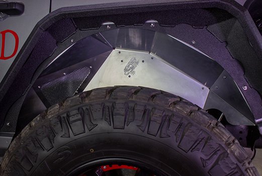 Jeep JL Inner Fenders For 18-Current Wrangler JL Front/Rear Set of 4 Aluminum Raw Fishbone Offroa...