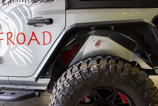 Jeep JL Inner Fenders For 18-Current Wrangler JL Front/Rear Set of 4 Aluminum Raw Fishbone Offroa...