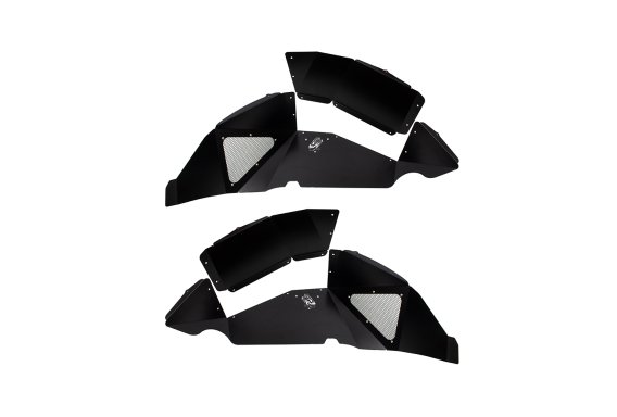 Jeep JL Inner Fenders For 18-Current Wrangler JL Rear Pair Aluminum Black Powdercoat Fishbone Off...