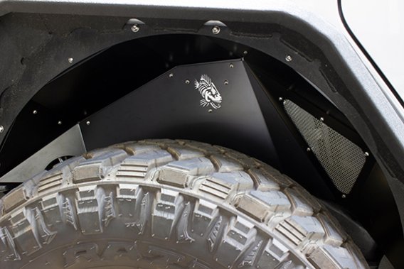 Jeep JL Inner Fenders For 18-Current Wrangler JL Front/Rear Set of 4 Aluminum Black Powdercoat Fi...